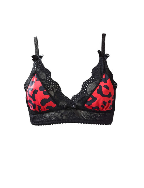 Lingerie Bras Bralette in Leopard Print and Lace